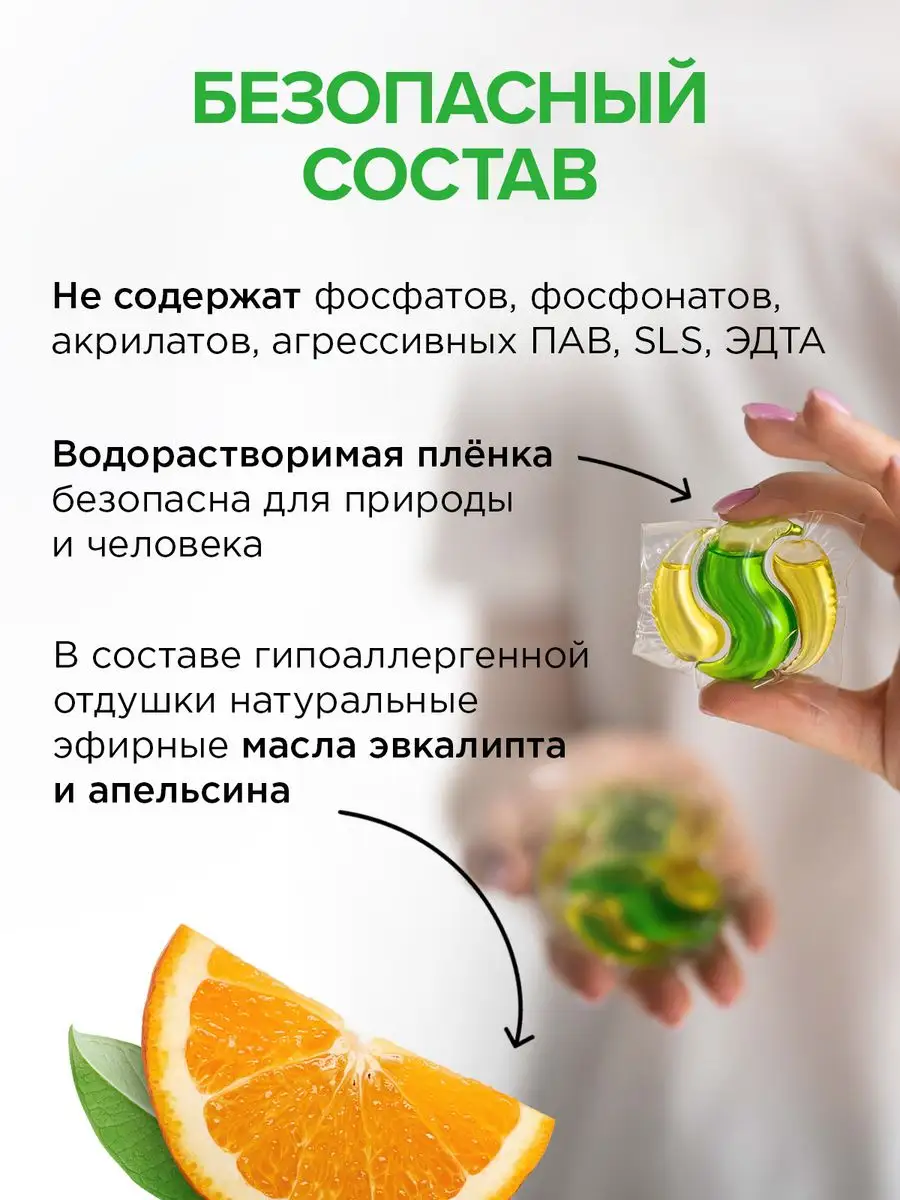 Капсулы для стирки белья, 240 шт (4х60шт) SYNERGETIC 162516727 купить за 2  987 ₽ в интернет-магазине Wildberries