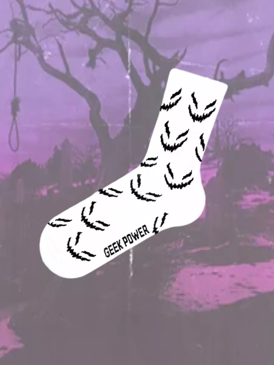 Носки с принтом zxc y2k dead inside GEEK POWER SOCKS 162545008 купить за  216 ₽ в интернет-магазине Wildberries