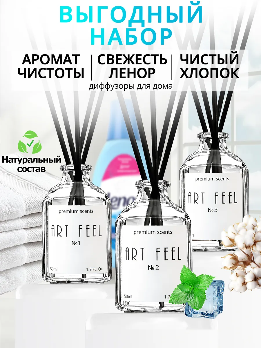 Диффузор для дома с палочками парфюмированный набор 3 шт