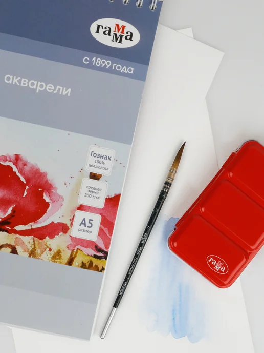 Гамма Альбом для акварели на спирали А5, белый, фото 3