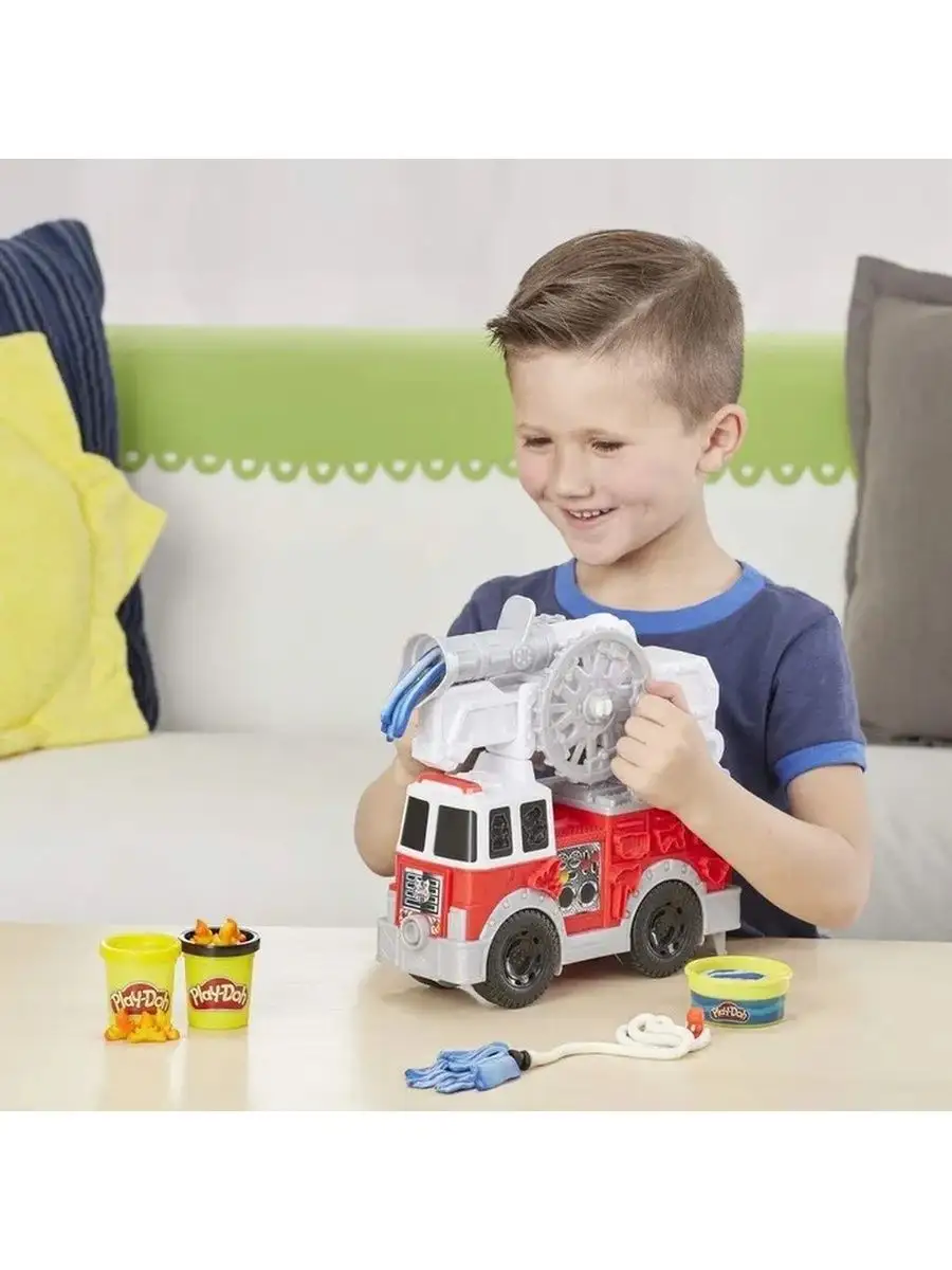 Игровой набор HASBRO PLAY-DOH Плей-До Пожарная Машина Play-Doh 162726614  купить в интернет-магазине Wildberries