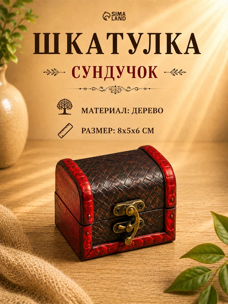 Шкатулка сундучок с заклепками