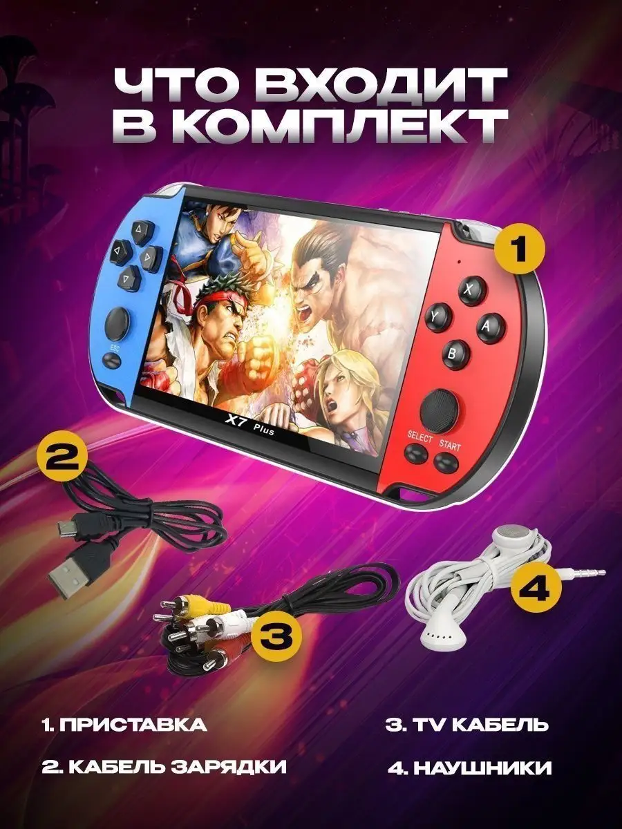 Игровая портативная приставка X7 Plus для детей аналог PSP ТруСеллер  162765673 купить за 2 248 ₽ в интернет-магазине Wildberries