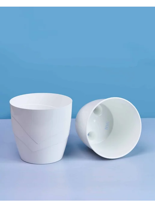 Plast avenue Кашпо для цветов Пласт авеню Грация пластиковое, 1.2л, 2 шт, 1,2 л, 2 шт, фото 2