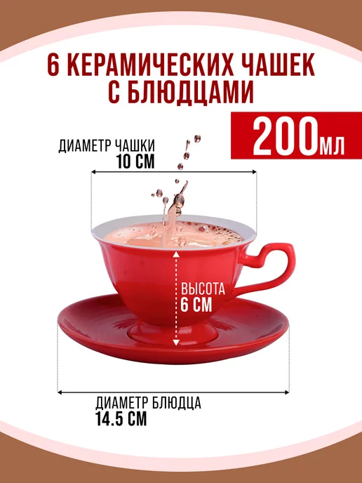 Чайный сервиз на 6 персон подарочный - фото 2