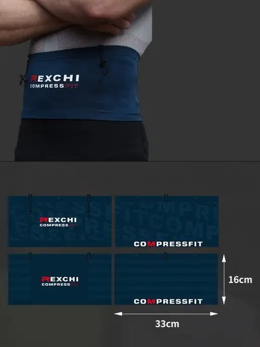 GoodM_sport Спортивный пояс для бега поясная сумка, синий, фото 7