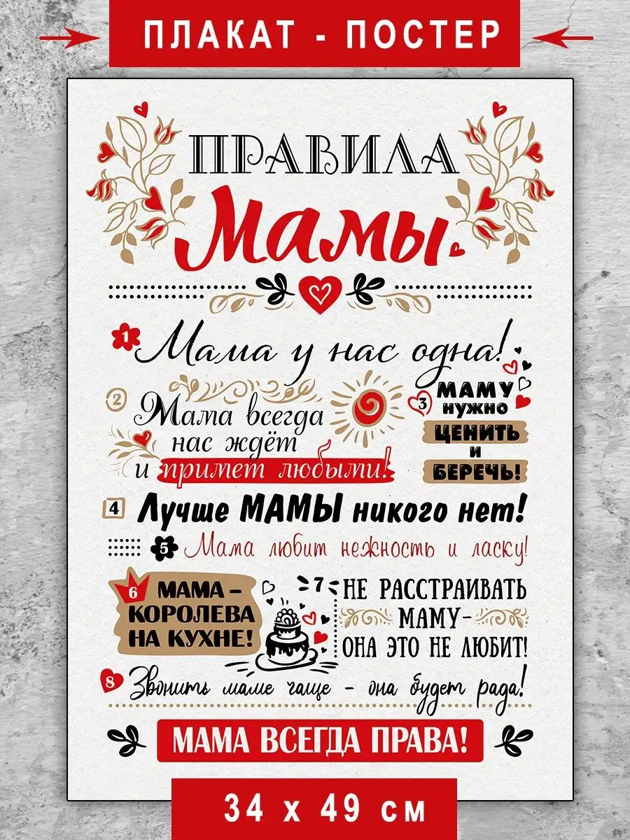 Плакат маме на юбилей