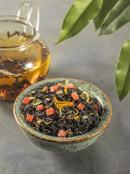 TEATASTY Заварочный черный чай листовой фрукты Брызги Шампанского, черный, фото 3