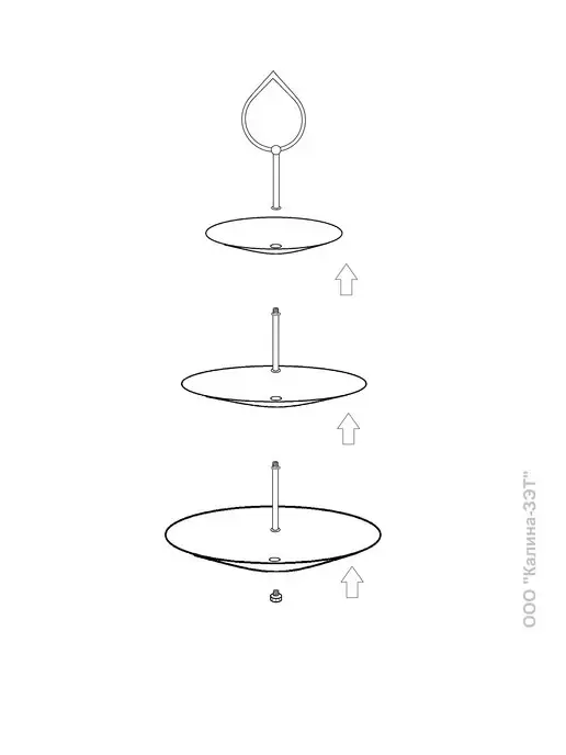 Конфетница сервировочная 3 яруса - фото 5