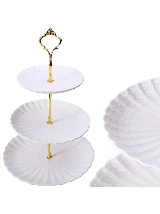 Конфетница сервировочная 3 яруса - фото 7