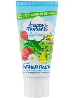 Зубная паста Дракоша Клубника, 60 мл Happy Moments 162944932 купить за 305 ₽ в интернет-магазине Wildberries