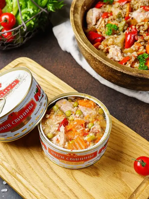 Сохраним традиции Тушенка свиная филе консервы мясные свинина 300г, 300 г, фото 7