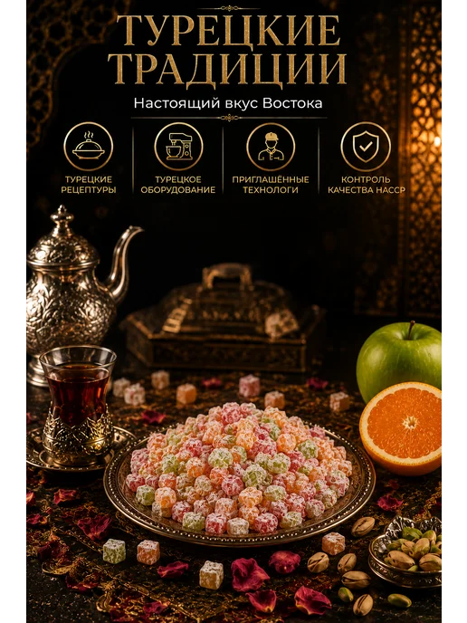 Анталия Рахат Лукум ассорти "Птичье лакомство" 1 кг 3 вкуса, 1 кг, фото 2