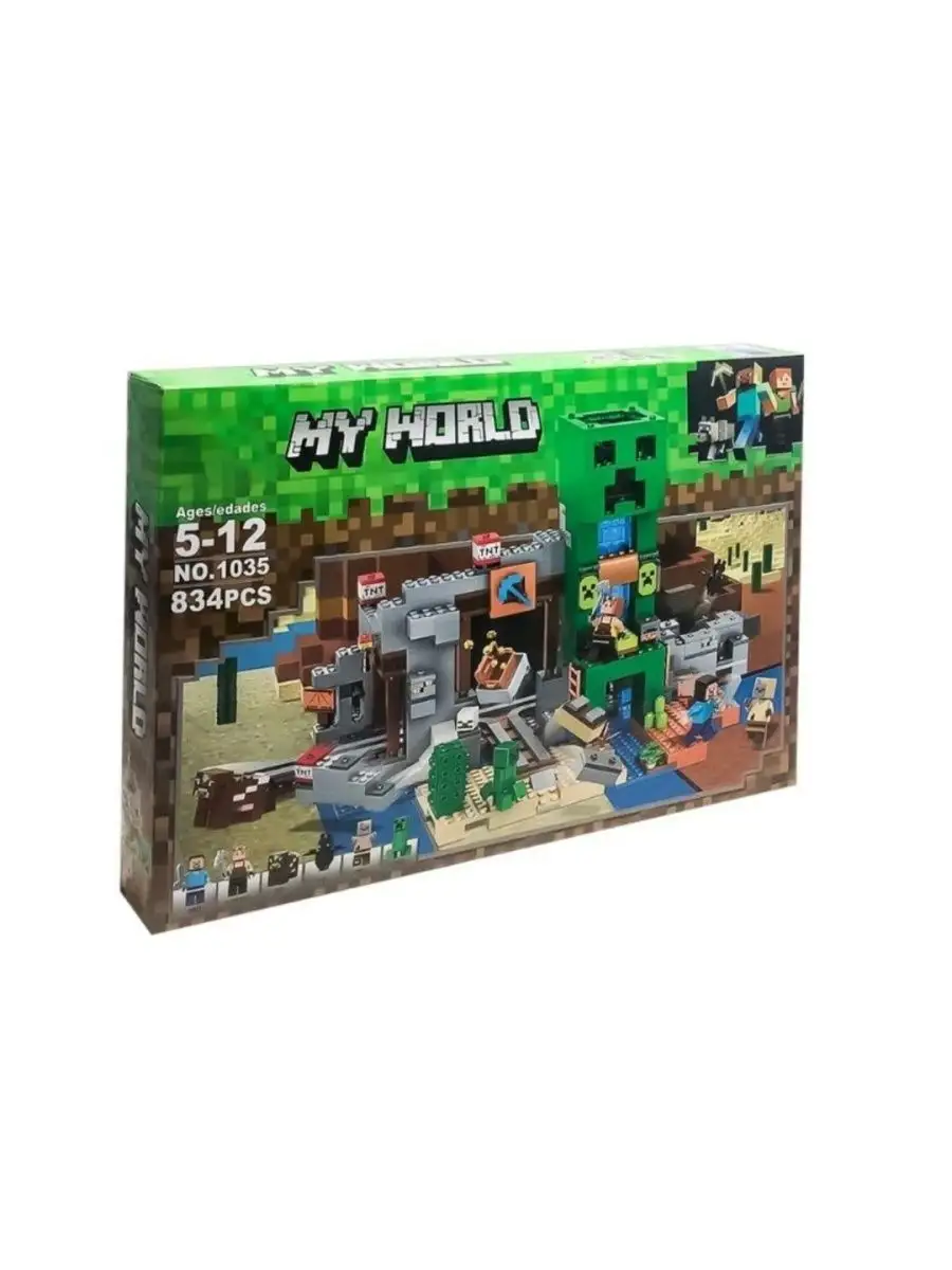 Конструктор Minecraft Шахта Крипера Майнкрафт аналог LEGO LEGO 163037485  купить за 2 862 ₽ в интернет-магазине Wildberries