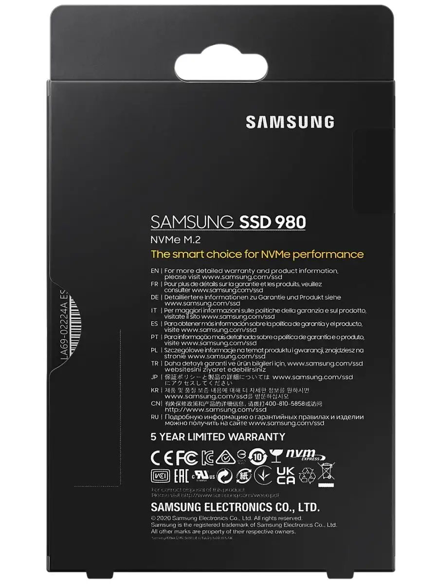 SSD накопитель M.2 980 MZ-V8V500BW 500GB Samsung 163079060 купить за 5 896  ₽ в интернет-магазине Wildberries