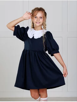 платье школьное со съемным воротником Rossco kids - СПб 163105830 купить за 1 117 ₽ в интернет-магазине Wildberries