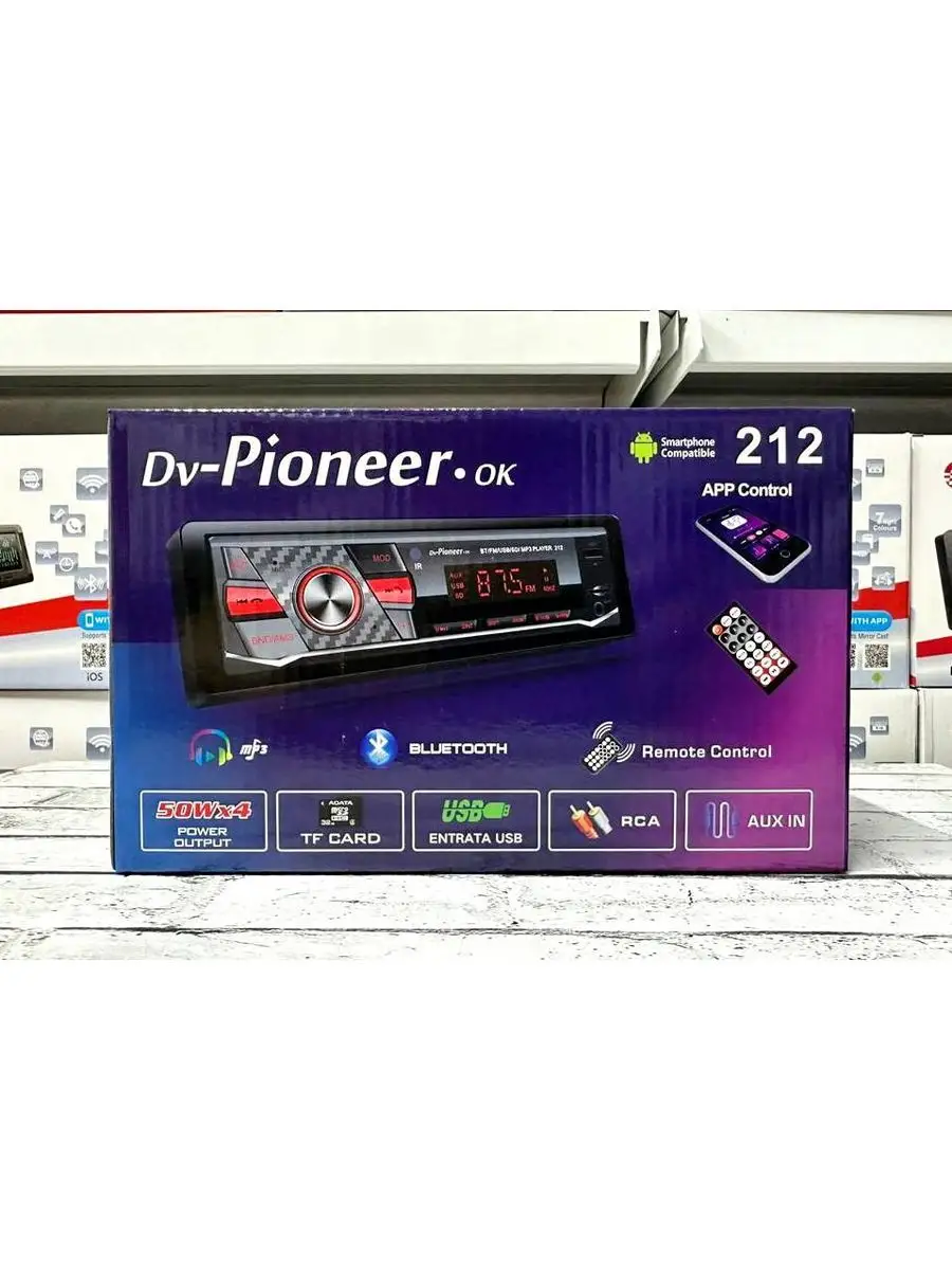 Автомагнитола 1 DIN, Bluetooth, AUX, USB Pioneer 163109386 купить за 924 ₽  в интернет-магазине Wildberries