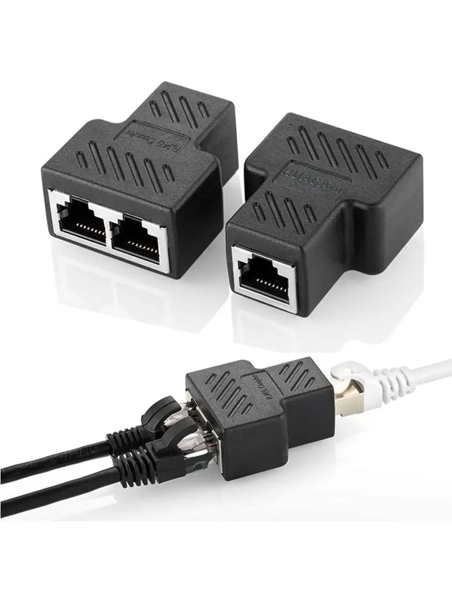 Переходник разветвитель / сплиттер сетевой RJ45/2*RJ45 РОВЛАКС 163151085  купить в интернет-магазине Wildberries