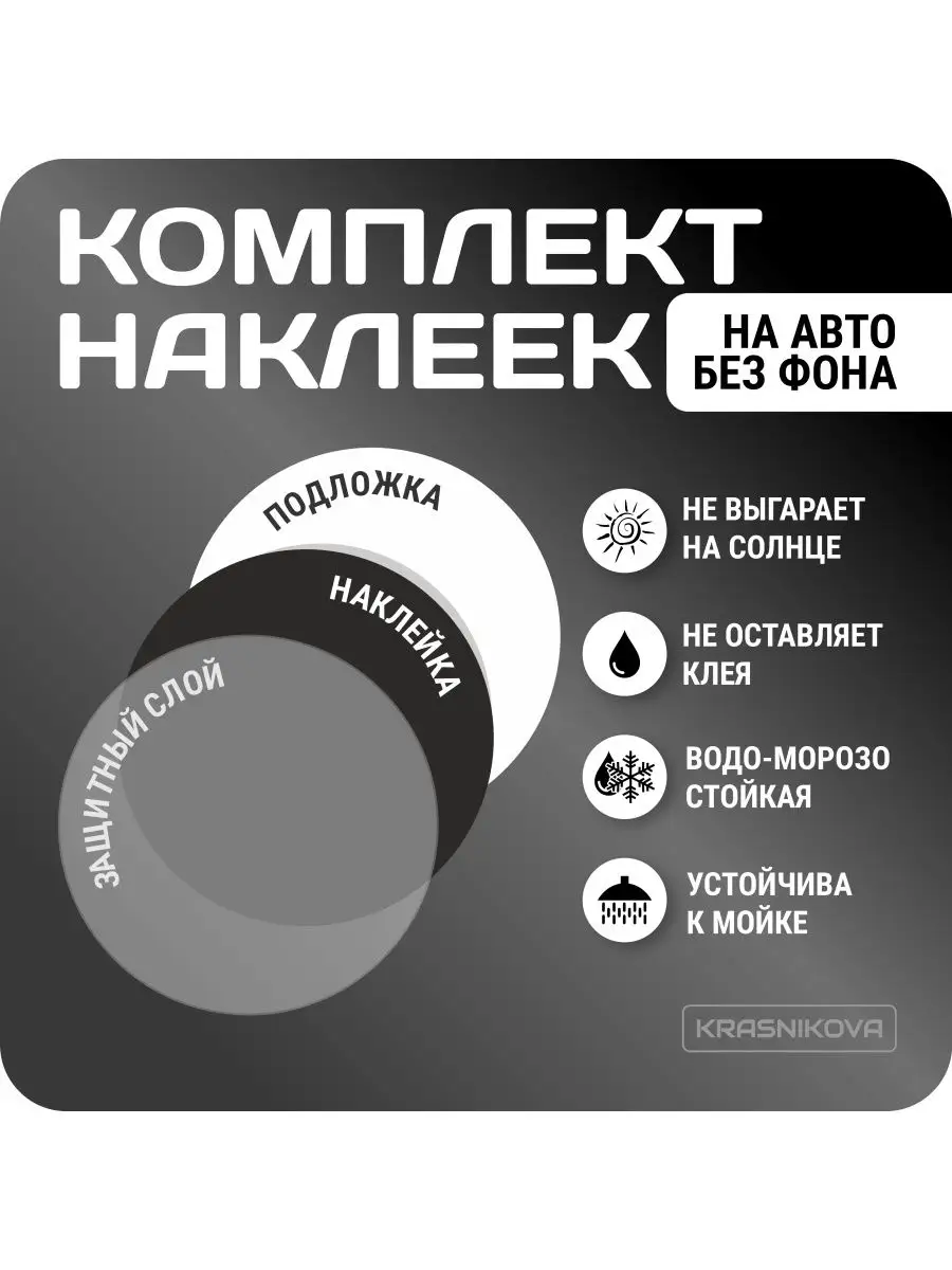 Наклейки на авто набор офигенный, но занят KRASNIKOVA 163188964 купить за  290 ₽ в интернет-магазине Wildberries