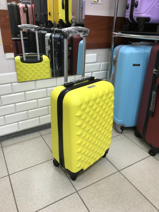 L'Case Чемодан на колесах S ручная кладь маленький, желтый, фото 2