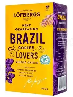 Кофе молотый Лофбергс Brazil 450гр Lofbergs 163198366 купить за 858 ₽ в интернет-магазине Wildberries