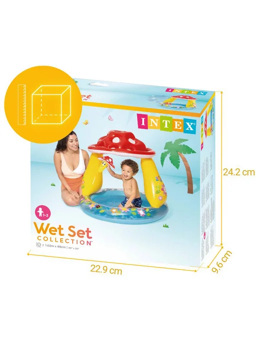 Intex Бассейн надувной детский "Грибок" 102х89см 57114, 102x89 см, фото 6