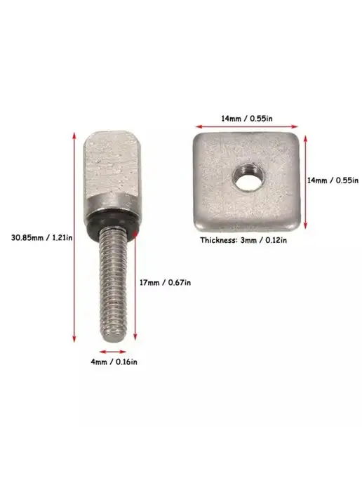 ElectroSup 3 комплекта болт+гайка для плавника с системой US-Box, черный, фото 3