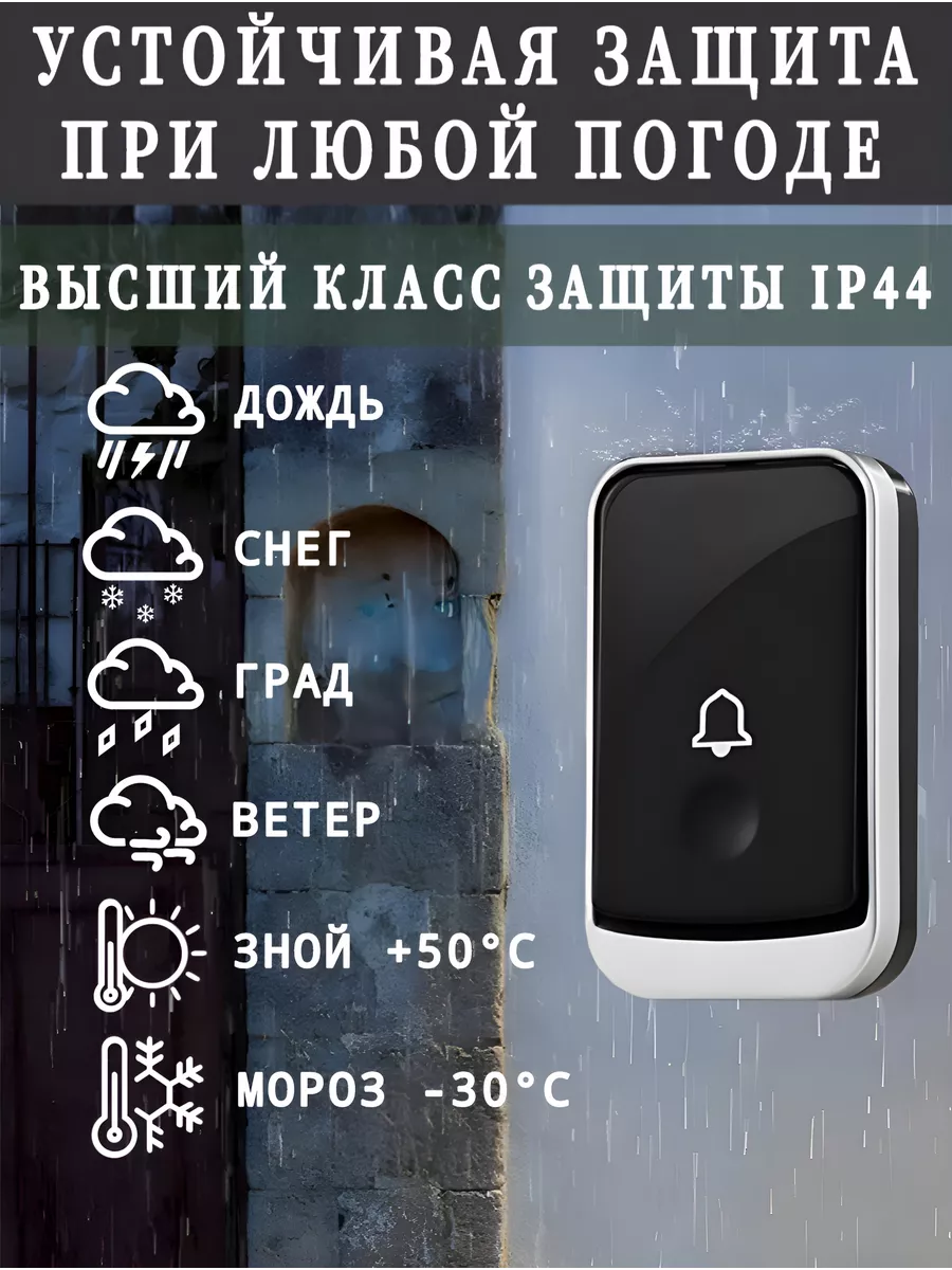 Звонок на дверь беспроводной в розетку 220В Грань 163235495 купить за 685 ₽  в интернет-магазине Wildberries