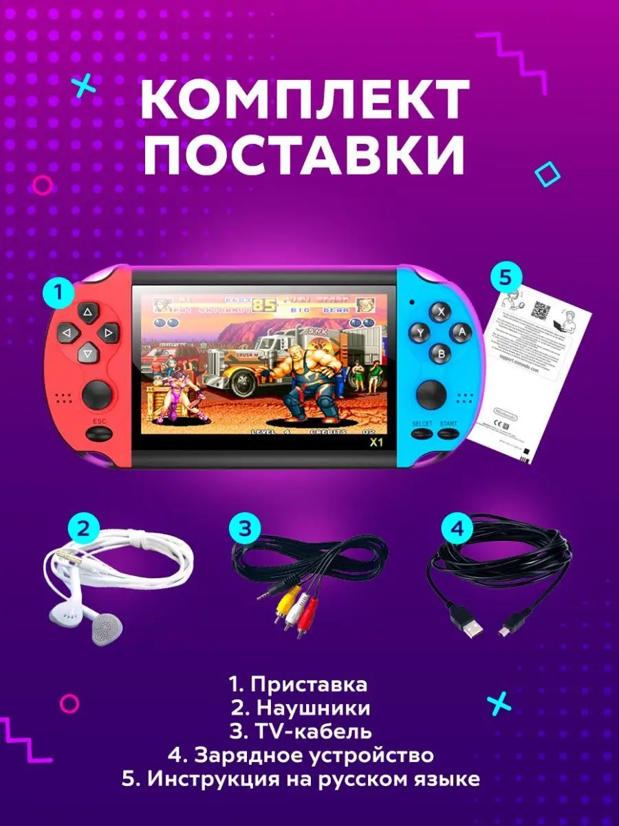 Игровая приставка портативная консоль X12 Plus 7