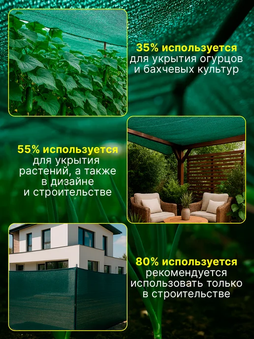 ХозАгро Сетка затеняющая садовая 4х8м, 55%, 8 м, фото 4