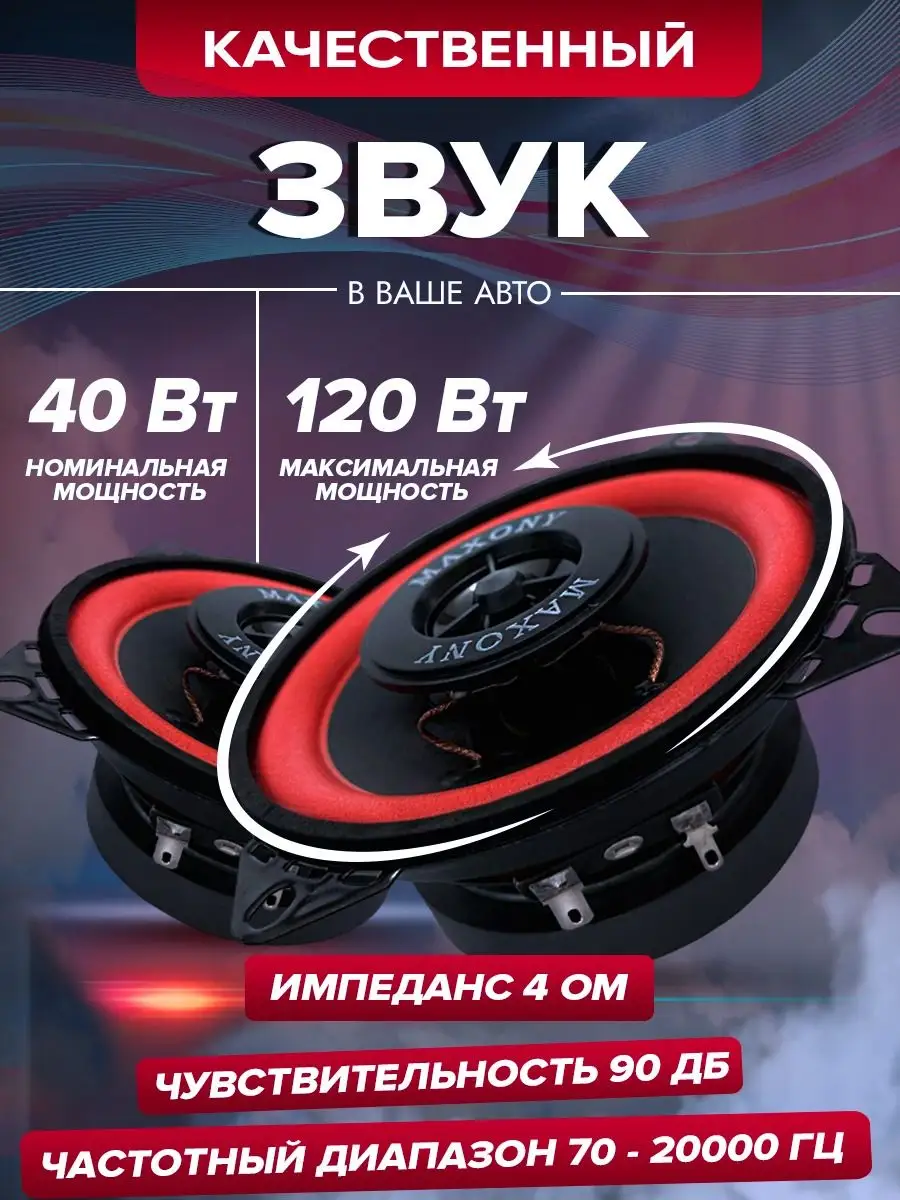 Колонки автомобильные 10 см GSTAR 163406768 купить в интернет-магазине  Wildberries