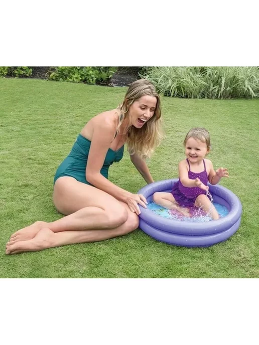 Intex Надувной детский бассейн 61 см от 1-3 лет, фиолетовый