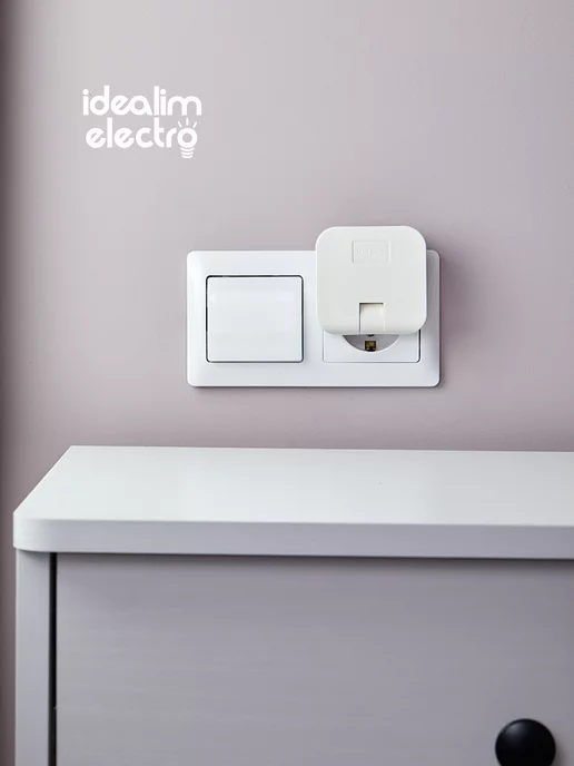 idealim electro Тройник для розетки поворотный плоский разветвитель 3500 Вт, 2500 Вт, фото 8
