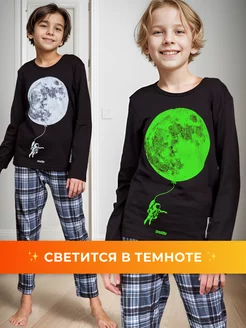 Пижама светящаяся в темноте для мальчика девочки Pumbie 163433783 купить за 1 215 ₽ в интернет-магазине Wildberries