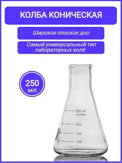 Колба коническая 250 мл КН-2-250-34 ТС 163444097 купить за 364 ₽ в интернет-магазине Wildberries