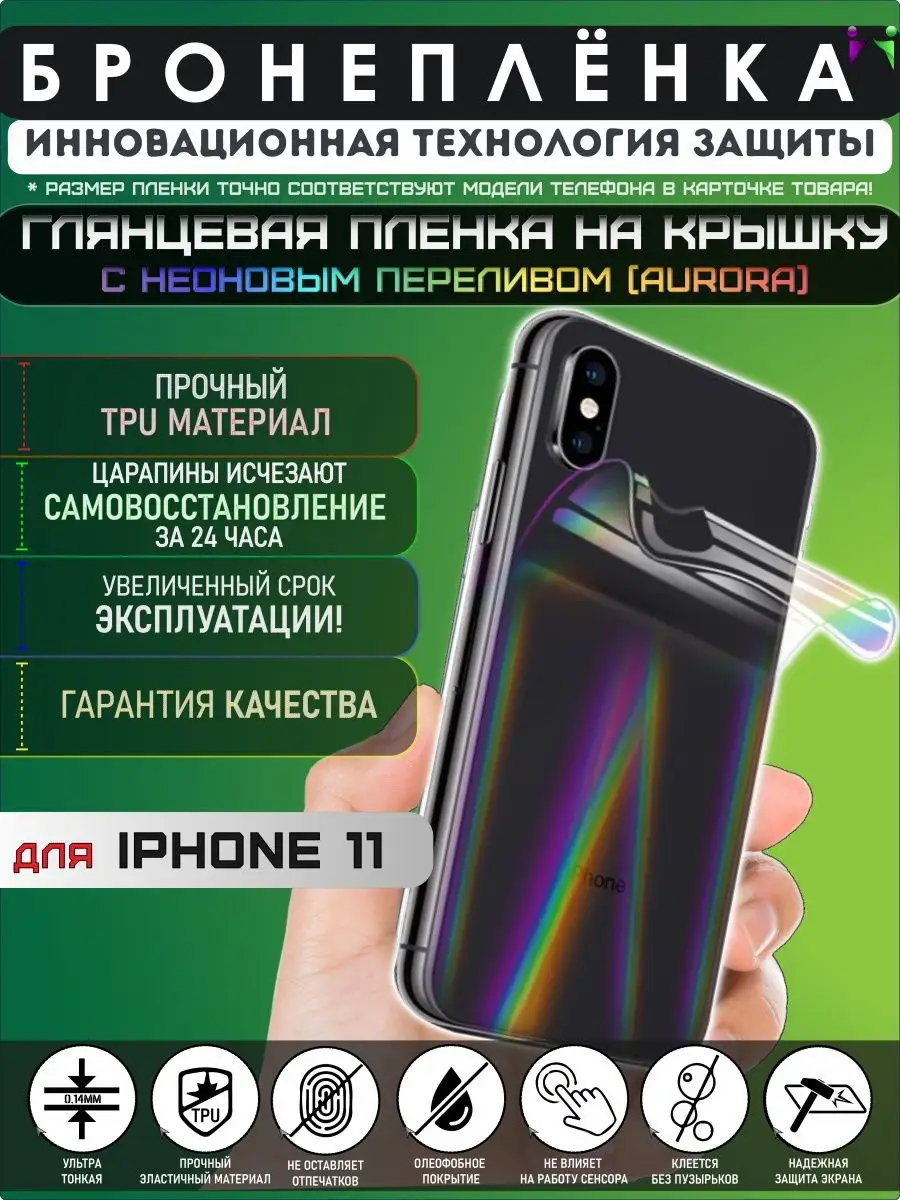 Гидрогелевая защитная пленка на крышку для iPhone 11 ПРОglassNano 163453115  купить за 285 ₽ в интернет-магазине Wildberries