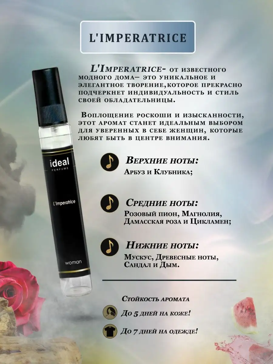 Набор пробников духи стойкие цветочные Ideal Perfume 163467551 купить за  563 ₽ в интернет-магазине Wildberries