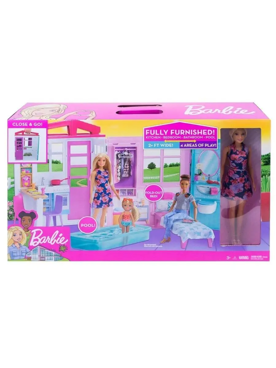 Дом Барби с мебелью и куклой Barbie 163487431 купить в интернет-магазине  Wildberries