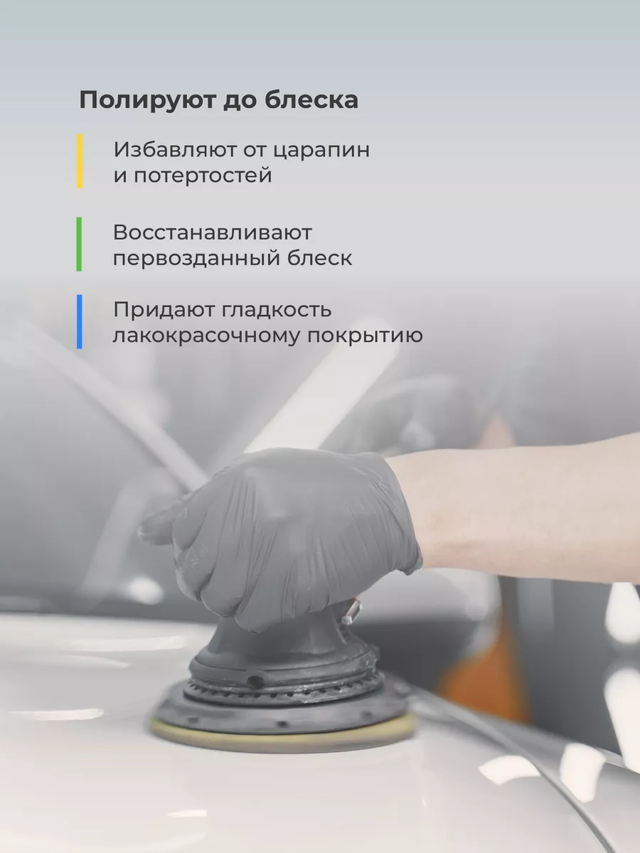 Круги полировальные, Насадки для полировки на липучке 100мм Flex Drive  163522663 купить за 372 ₽ в интернет-магазине Wildberries