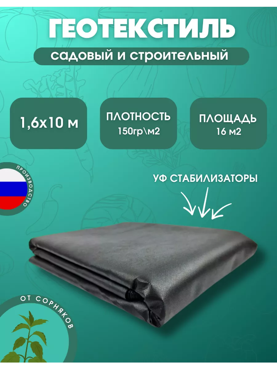 Агроволокно агрополотно спанбон мульча ВСЕ ДЛЯ ДОМА 163583702 купить за 931  ₽ в интернет-магазине Wildberries