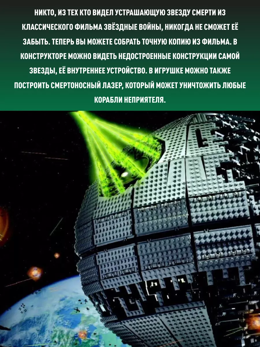 Конструктор Звездные войны Звезда Смерти 2 3449 деталей Коллекция  Конструкторов 163584345 купить за 15 312 ₽ в интернет-магазине Wildberries