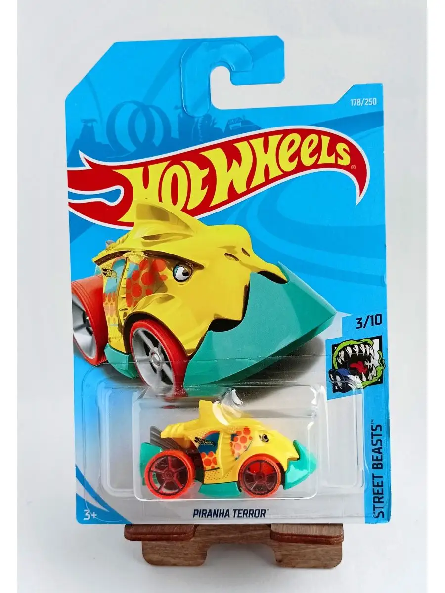 Машинка коллекционная Piranha Terror/Street Beasts Hot Wheels 163599051  купить в интернет-магазине Wildberries