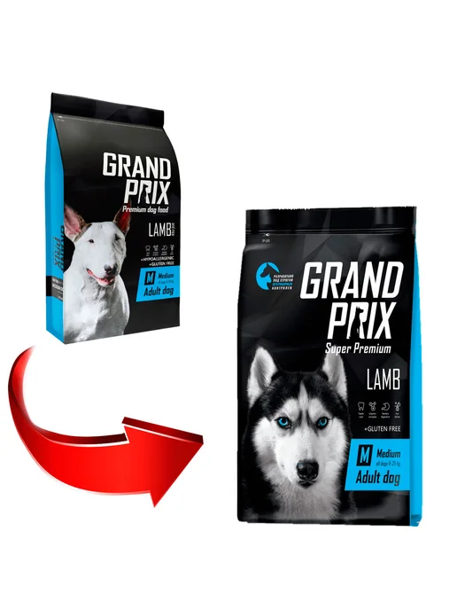 Сухой корм GRAND PRIX для собак, средние, ягненок, 12 кг, фото 2