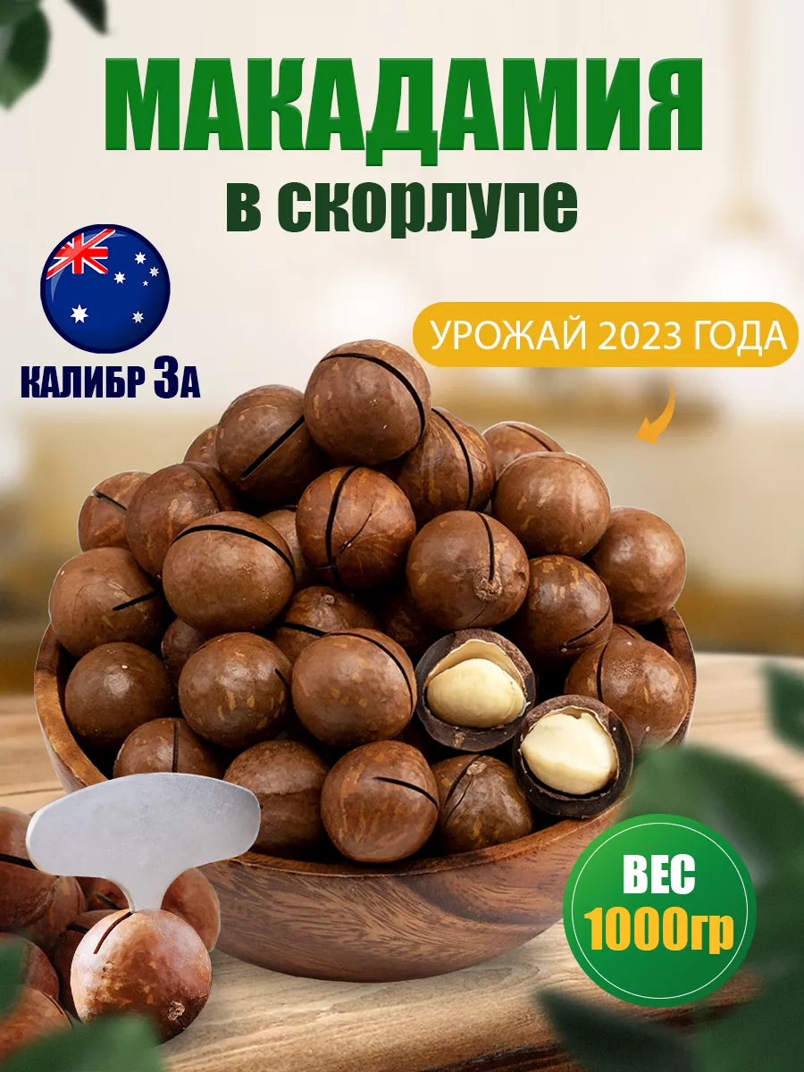 Макадамия орех в скорлупе 1 кг Чудесные Орехи 163671752 купить за 669 ₽ в  интернет-магазине Wildberries