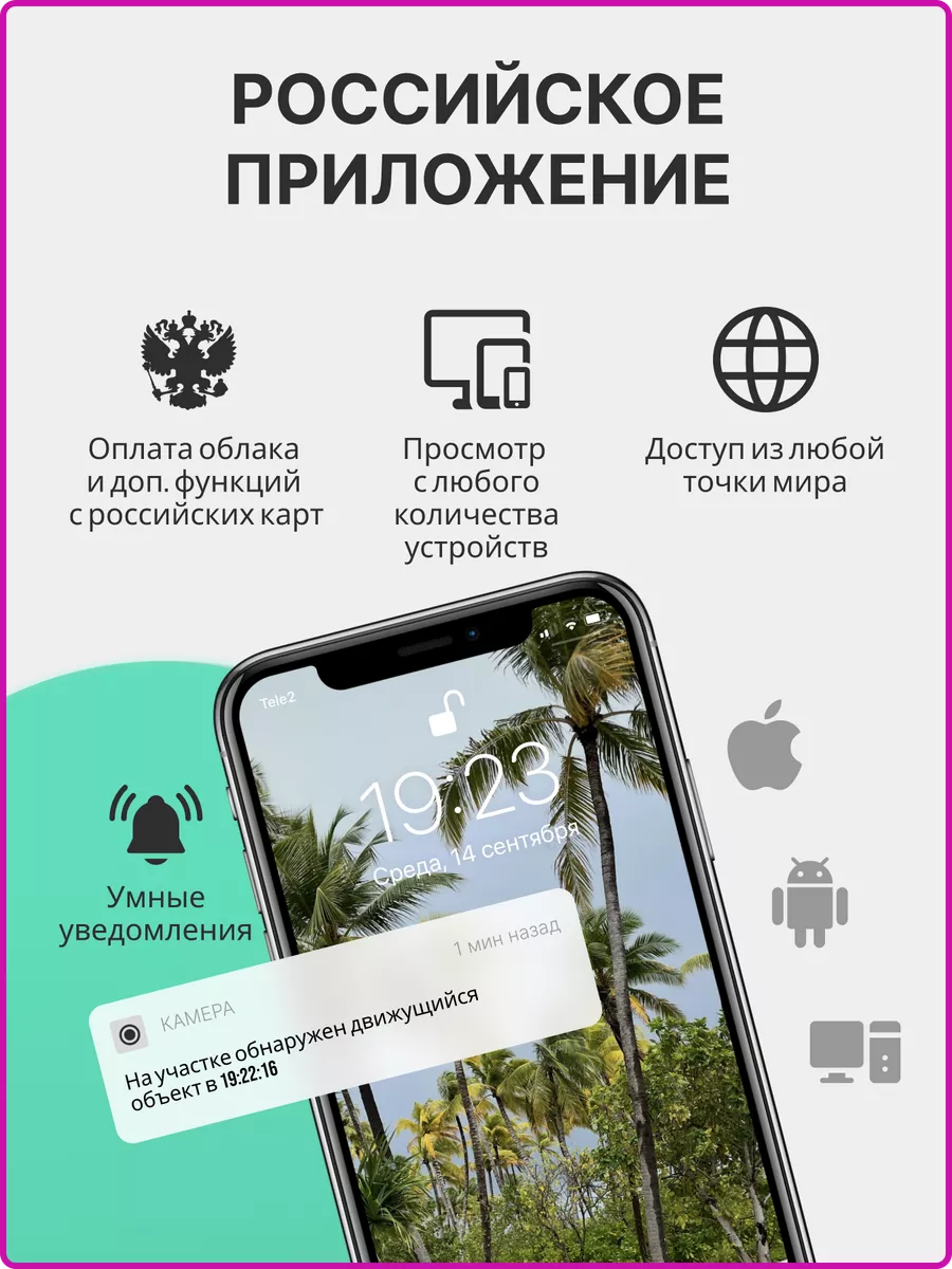 Камера видеонаблюдения домашняя wifi ip для умного дома Цифроника 163742922  купить за 1 951 ₽ в интернет-магазине Wildberries