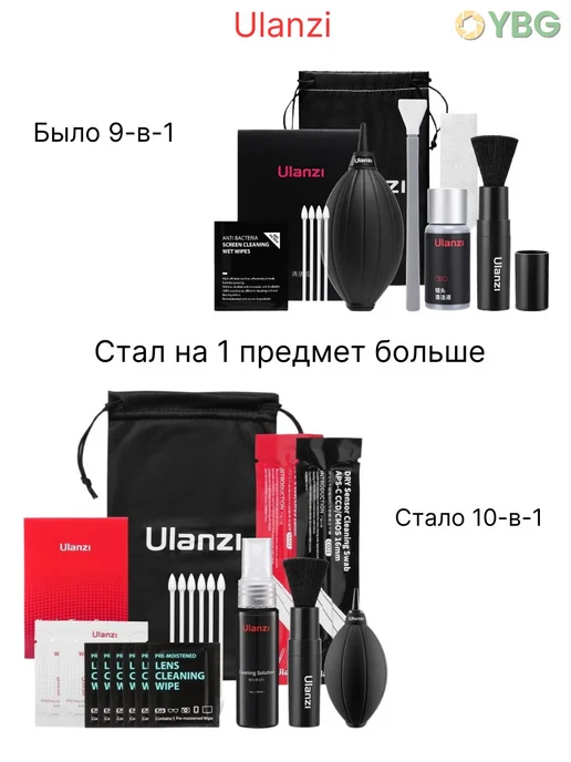 Ulanzi Набор для чистки оптики 10 в 1, черный, фото 2