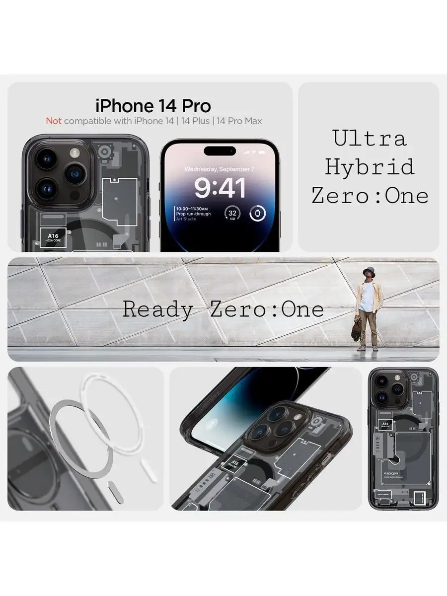 Чехол Ultra Hybrid Zero One (MagFit) iPhone 14 Pro Spigen 163747767 купить  за 3 509 ₽ в интернет-магазине Wildberries