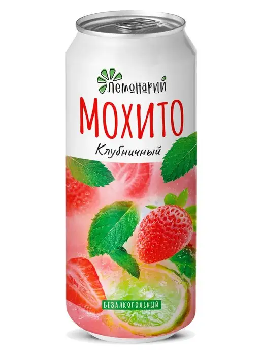 напитки от завода.рф Мохито клубничный Лимонад 0,45л, 12шт, 450 мл, 12 шт, фото 2