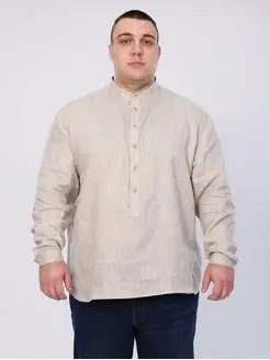 Рубашка льняная большие размеры Grandness 163762089 купить за 4 461 ₽ в интернет-магазине Wildberries