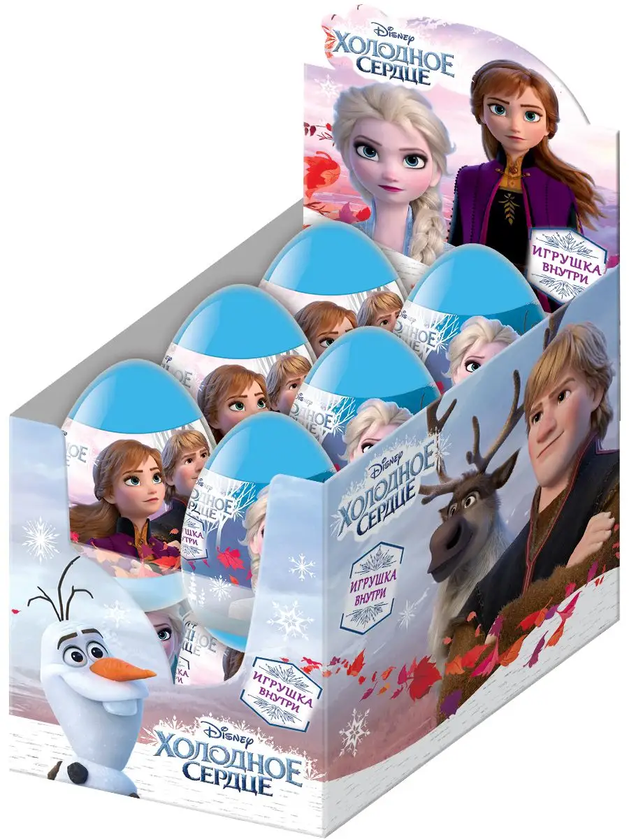 Игрушка Disney Холодное Сердце в пластиковом яйце, 12 шт Конфитрейд  163830636 купить в интернет-магазине Wildberries